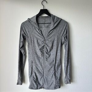 Athleta Vitamin Sea Cover Up Crosscurrent Gray Zip Hooded UPF Jacket Size XS